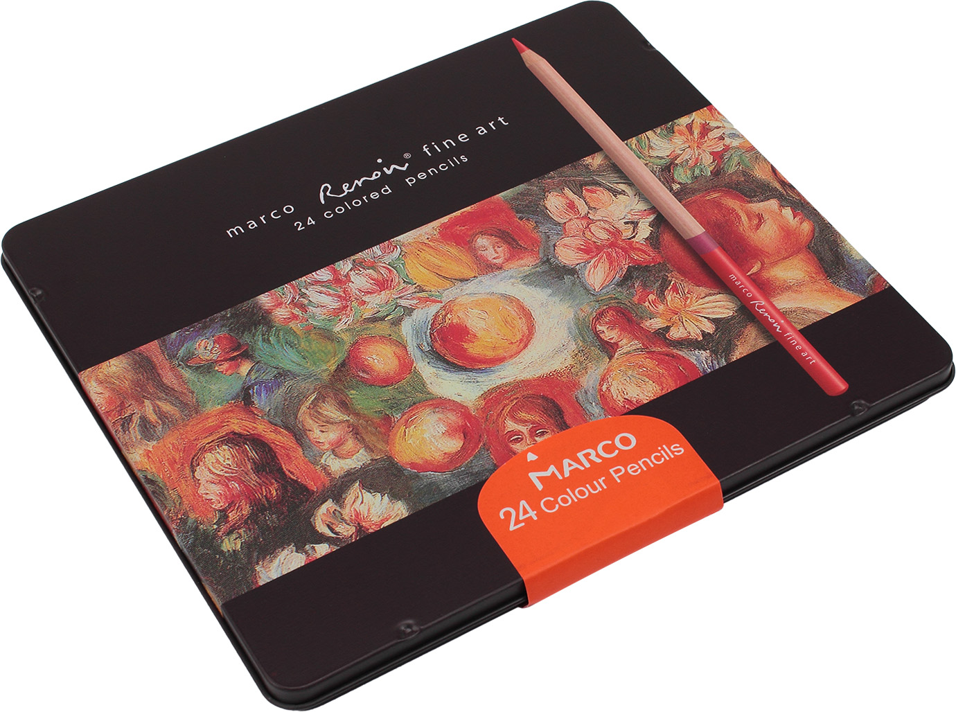 Олівці кольорові Fine Art 24 кольори металева коробка