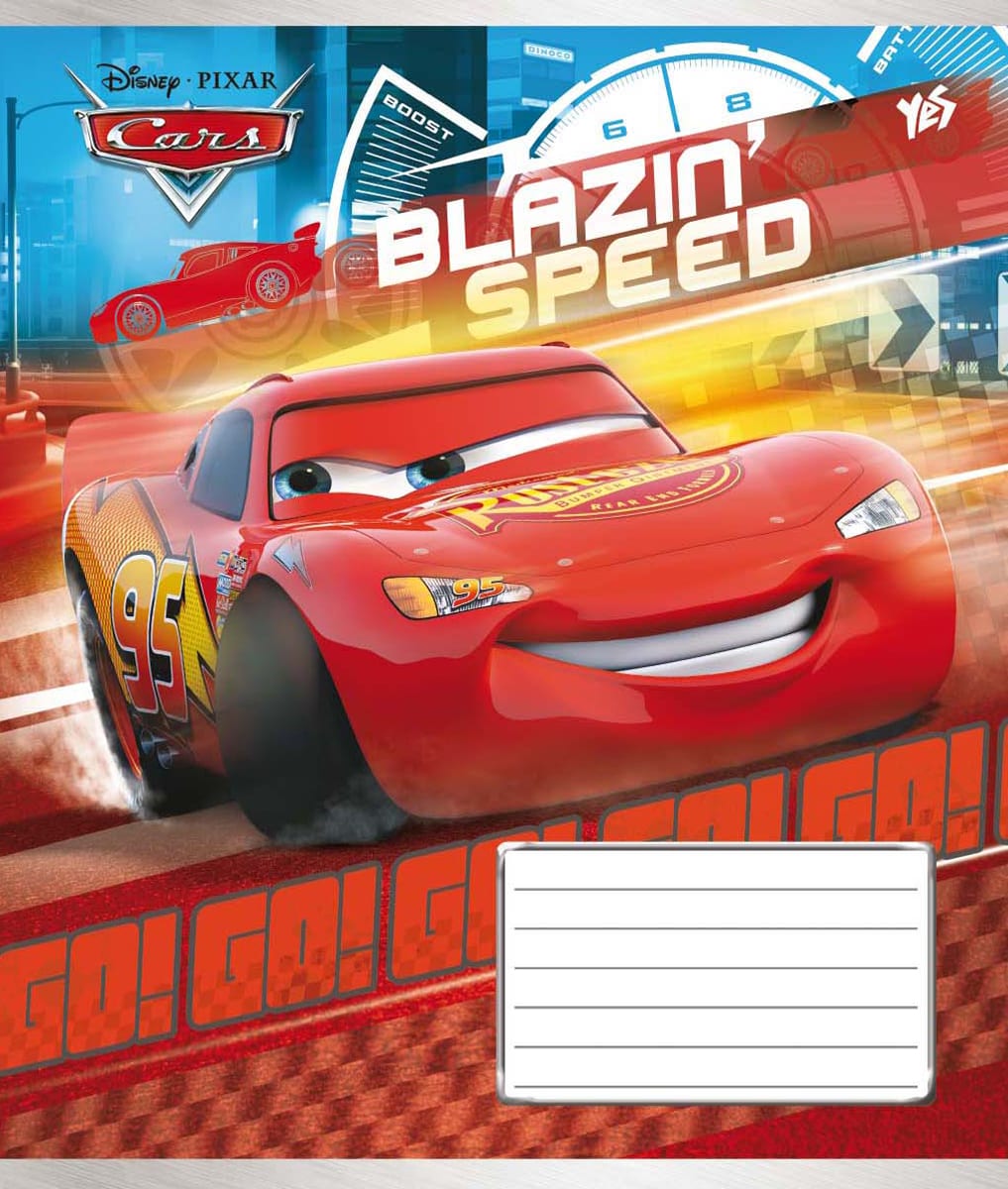 Зошит А5 12 лінія гібрид з 2 вибірковийми Cars blazing-16 679841