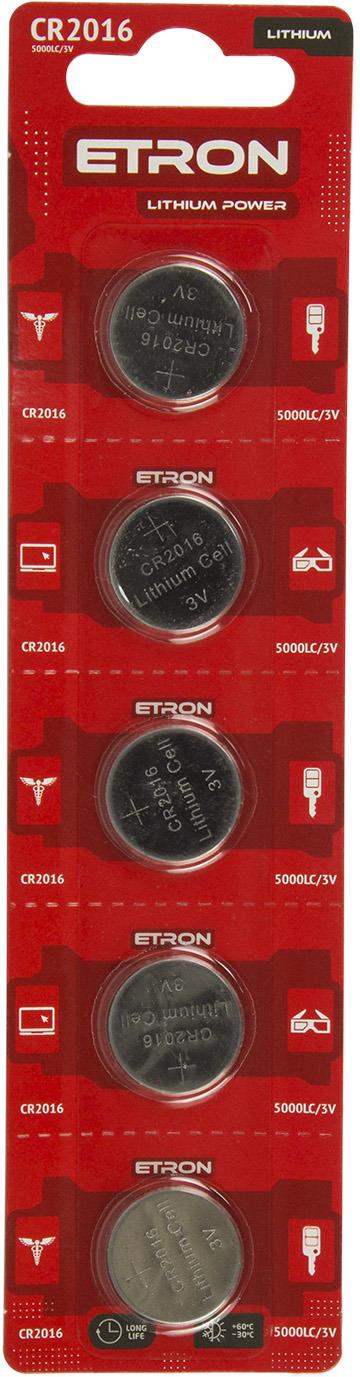 Батарейка Lithium Power CR2016/5bl 3V