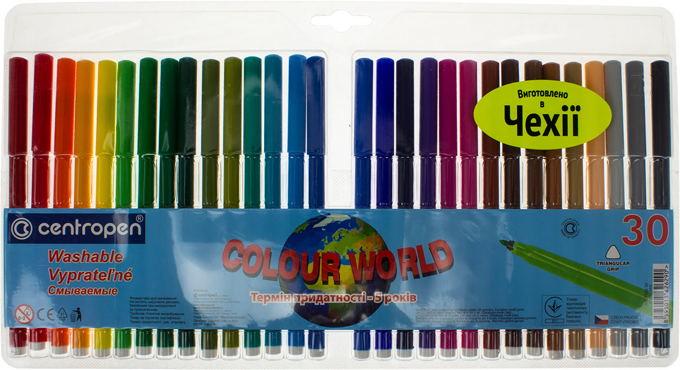 Фломастери Color World 30 кольорів