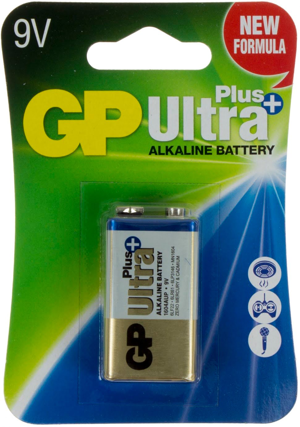 Батарейка Ultra Plus Алкалайн 9v 1604АUP-U1 6LF22/1bl крона