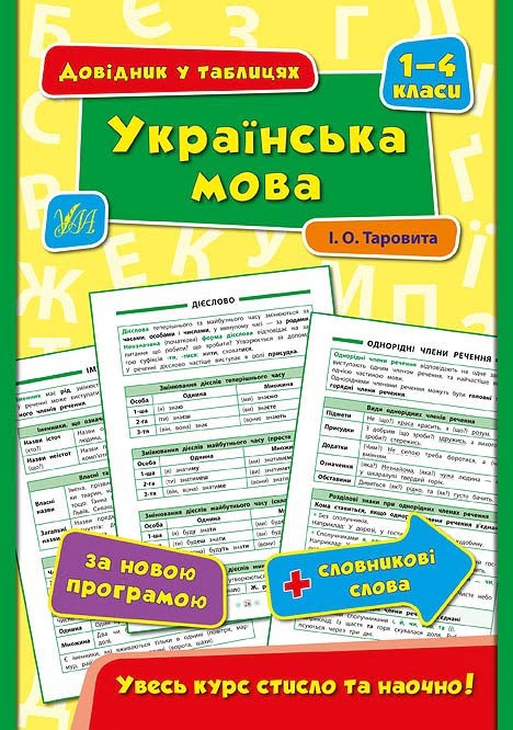 Книга Довідник в таблицях. Українська мова.1-4 класи А5 мяка обкладинка 4351