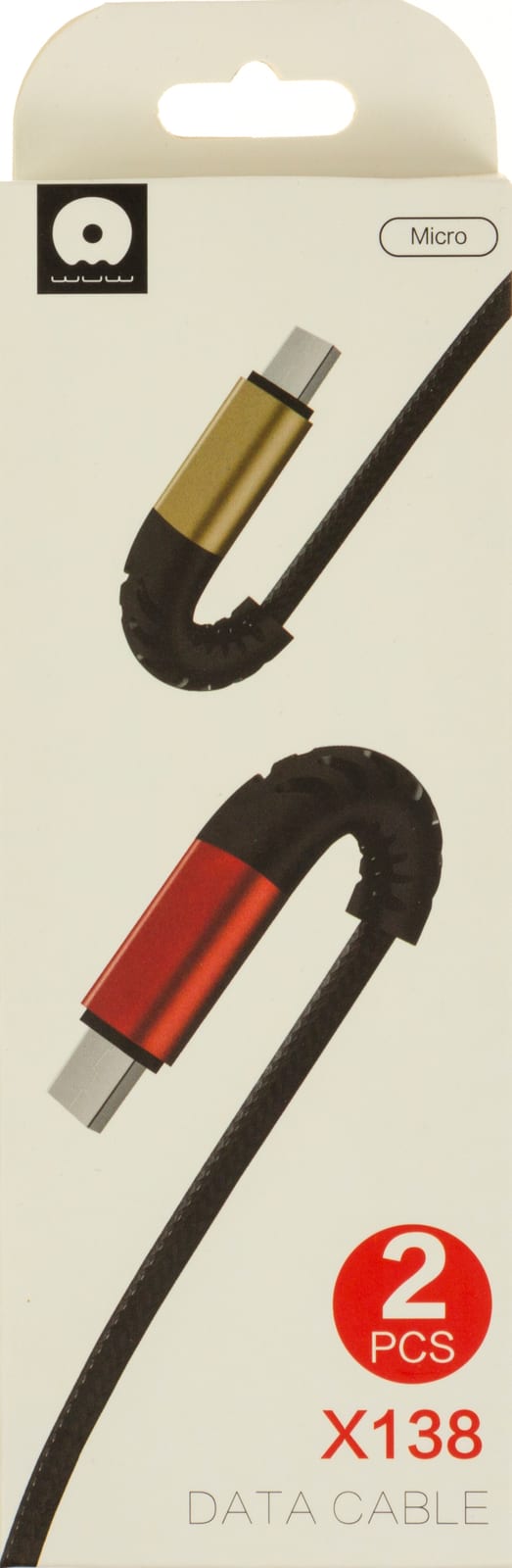 Набір кабелів WUW microUSB 2 шт, USB Black