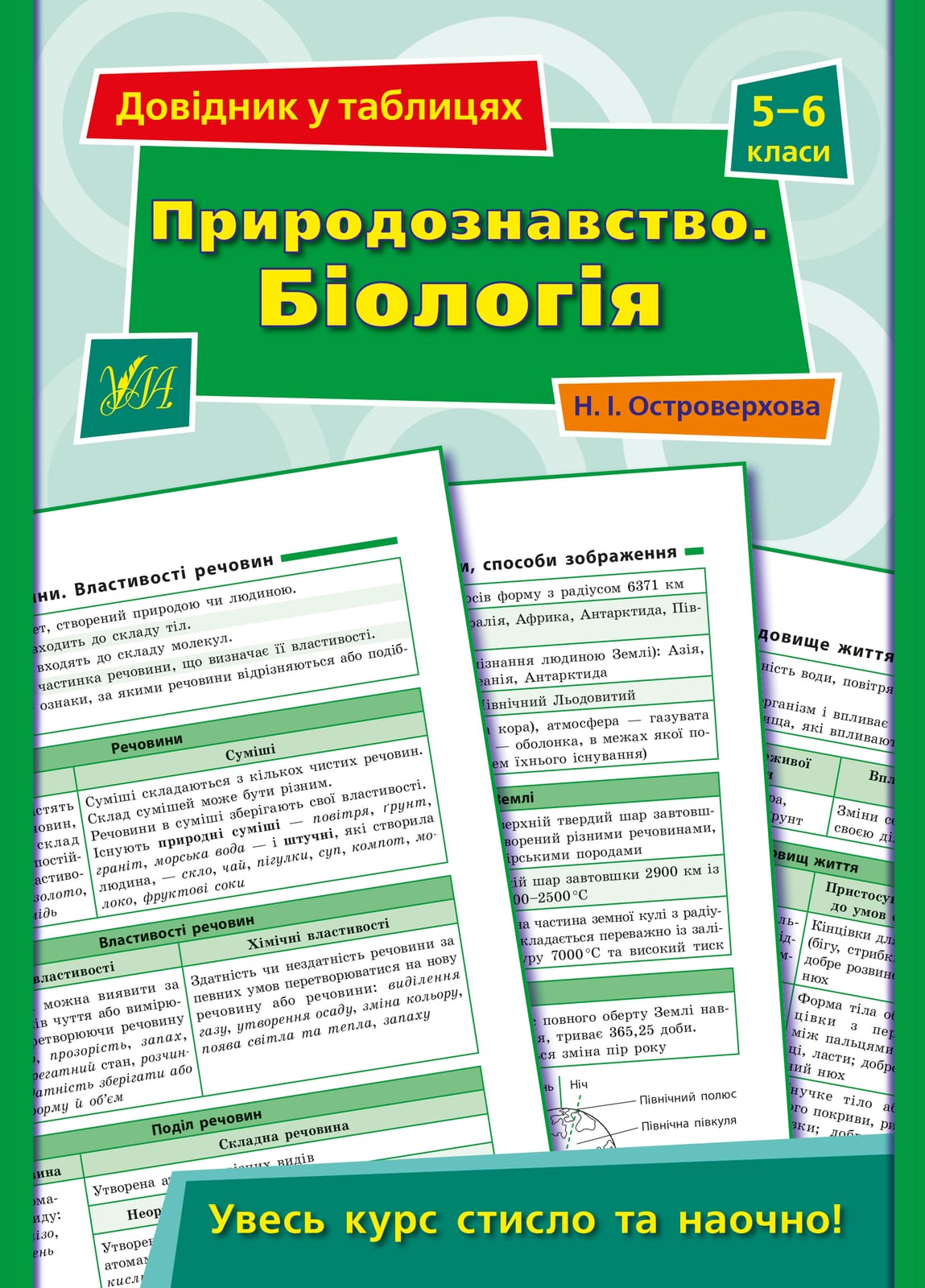 Книжка А5 «Довідник у таблицях. Природознавство. Біологія» 5-6 клас