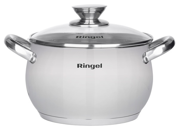 Каструля з нержавіючої сталі «Ringel Riegel» 22см 4,75л з кришкою №RG
