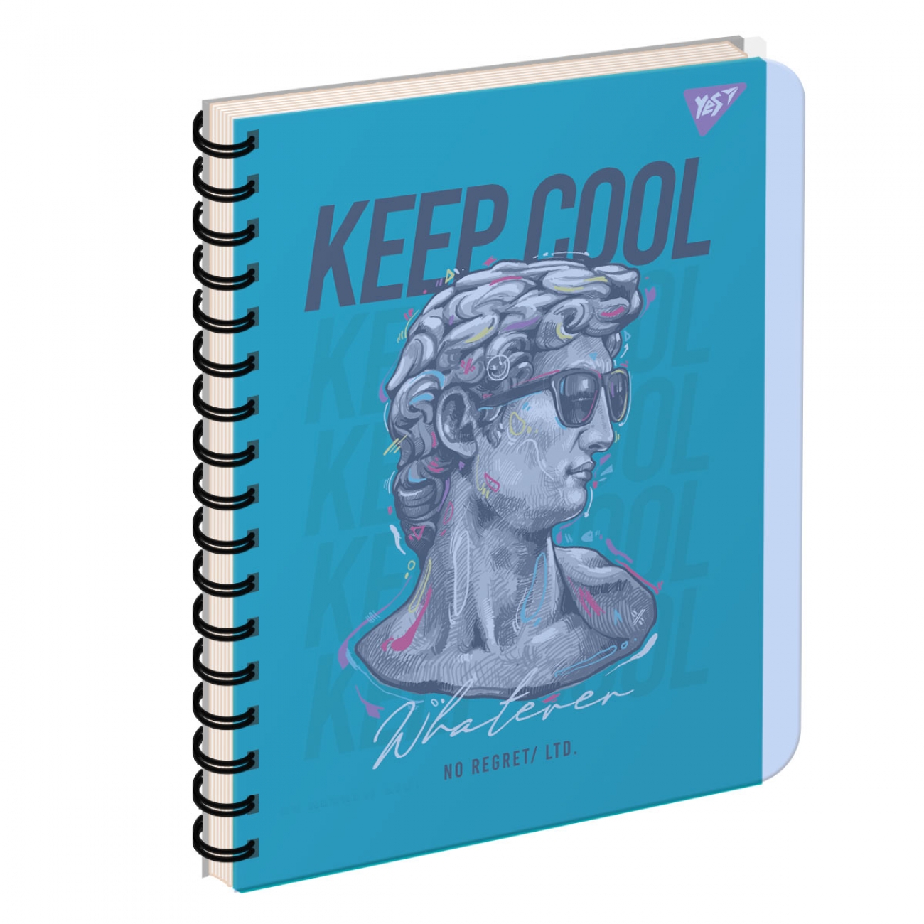 Блокнот пруж. А5 144 аркуші клітинка пластиковий обкладинка «Keep Cool»