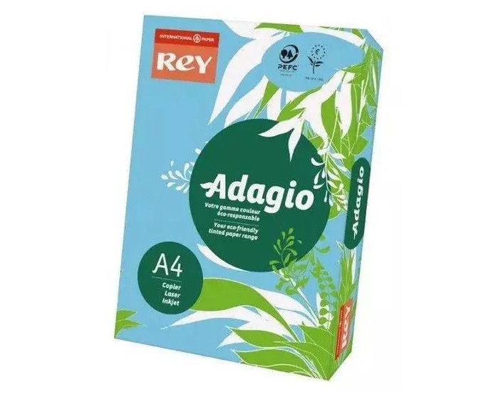 Папір кольоровий А4 80г/м паст. Rey Sky 86 (ніжно-блакитний)