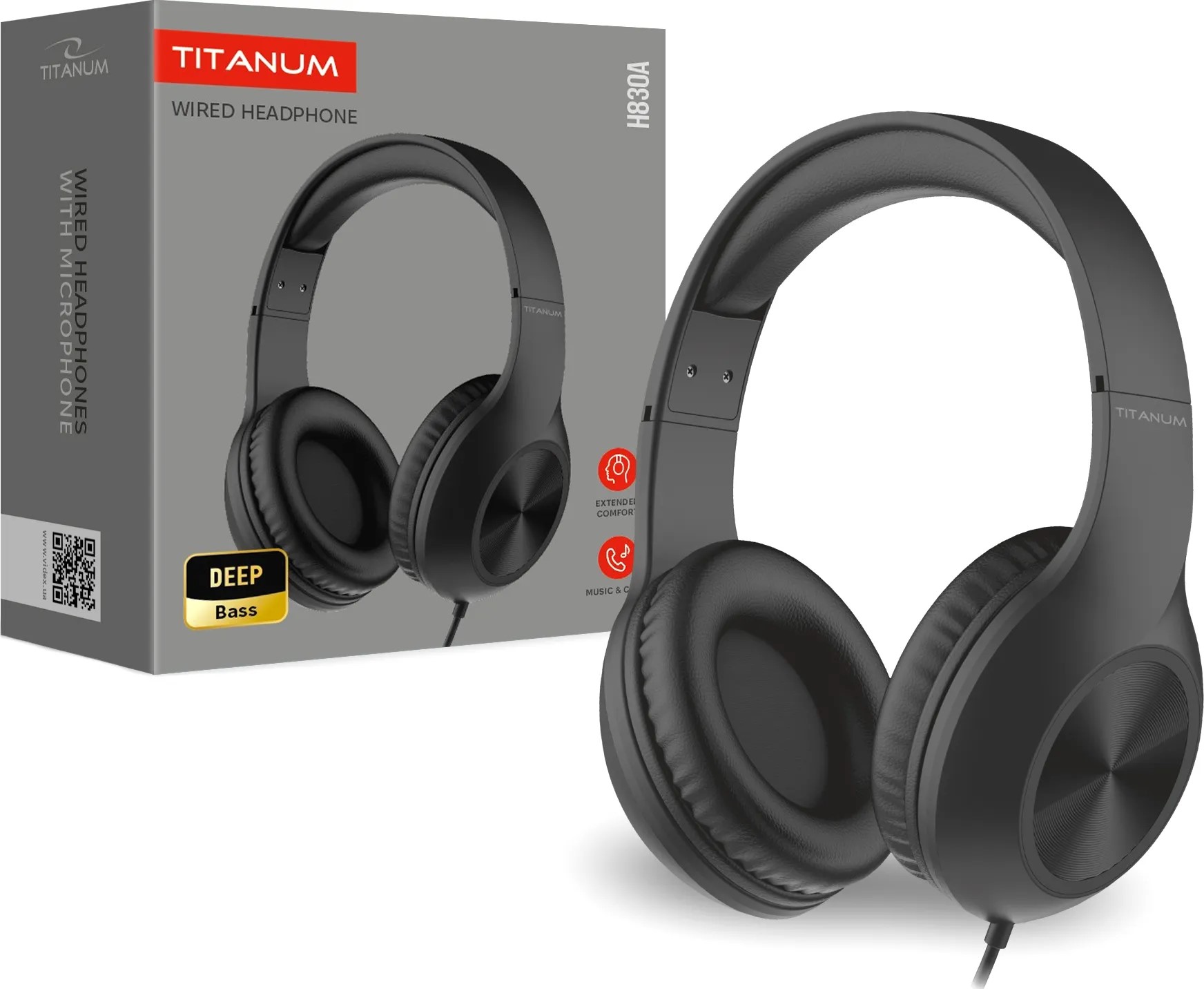 Навушники Titanum H830A+мікрофон
