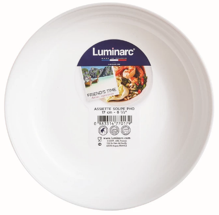 Блюдо скло «Luminark. Friends Time White» 17см