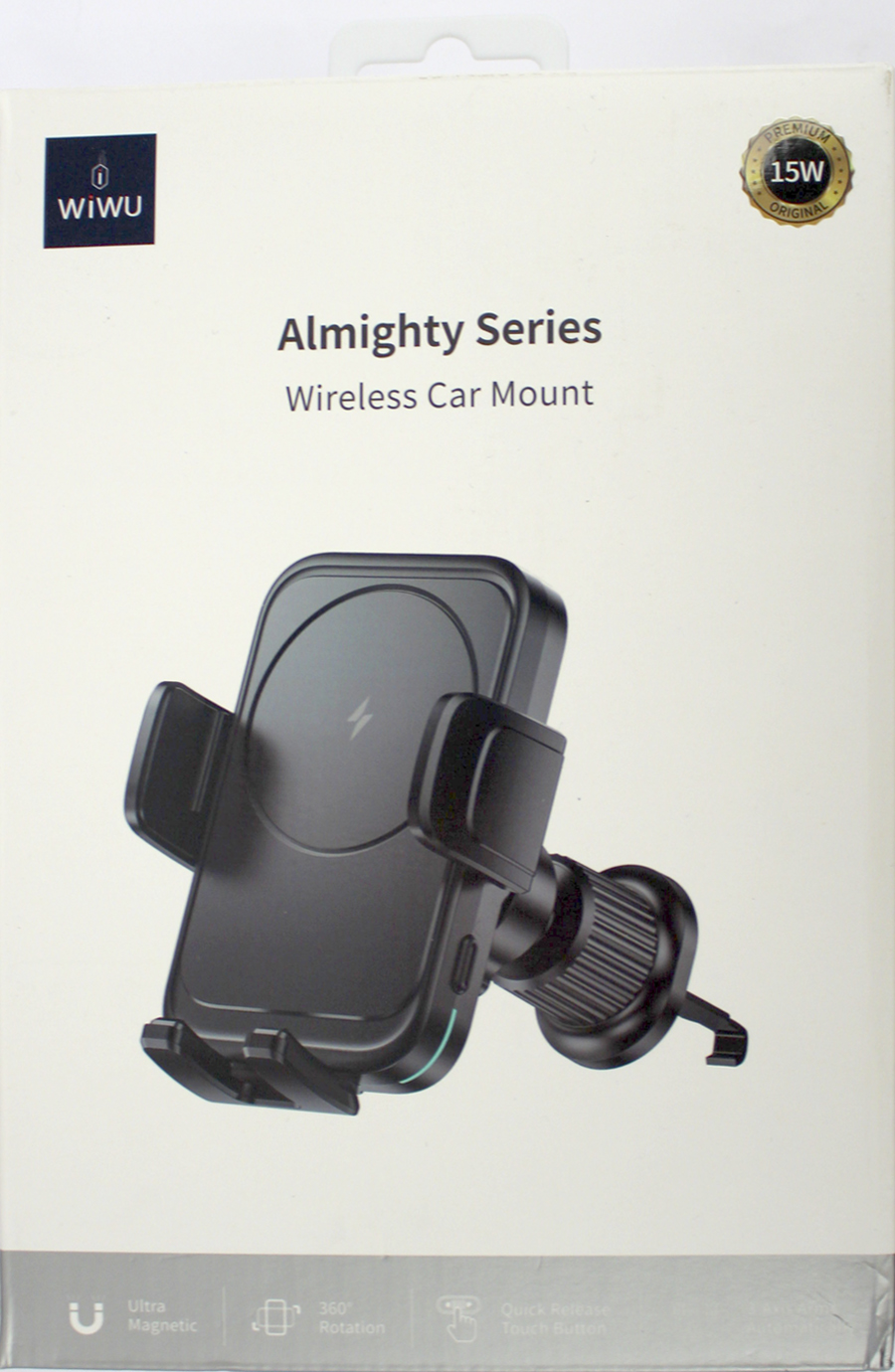 Автотримач WIWU Universal Automatic Wireless car charger Black