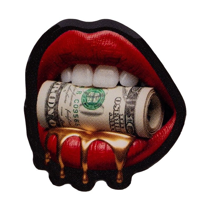 Наліпка 3D «Gold Lips»