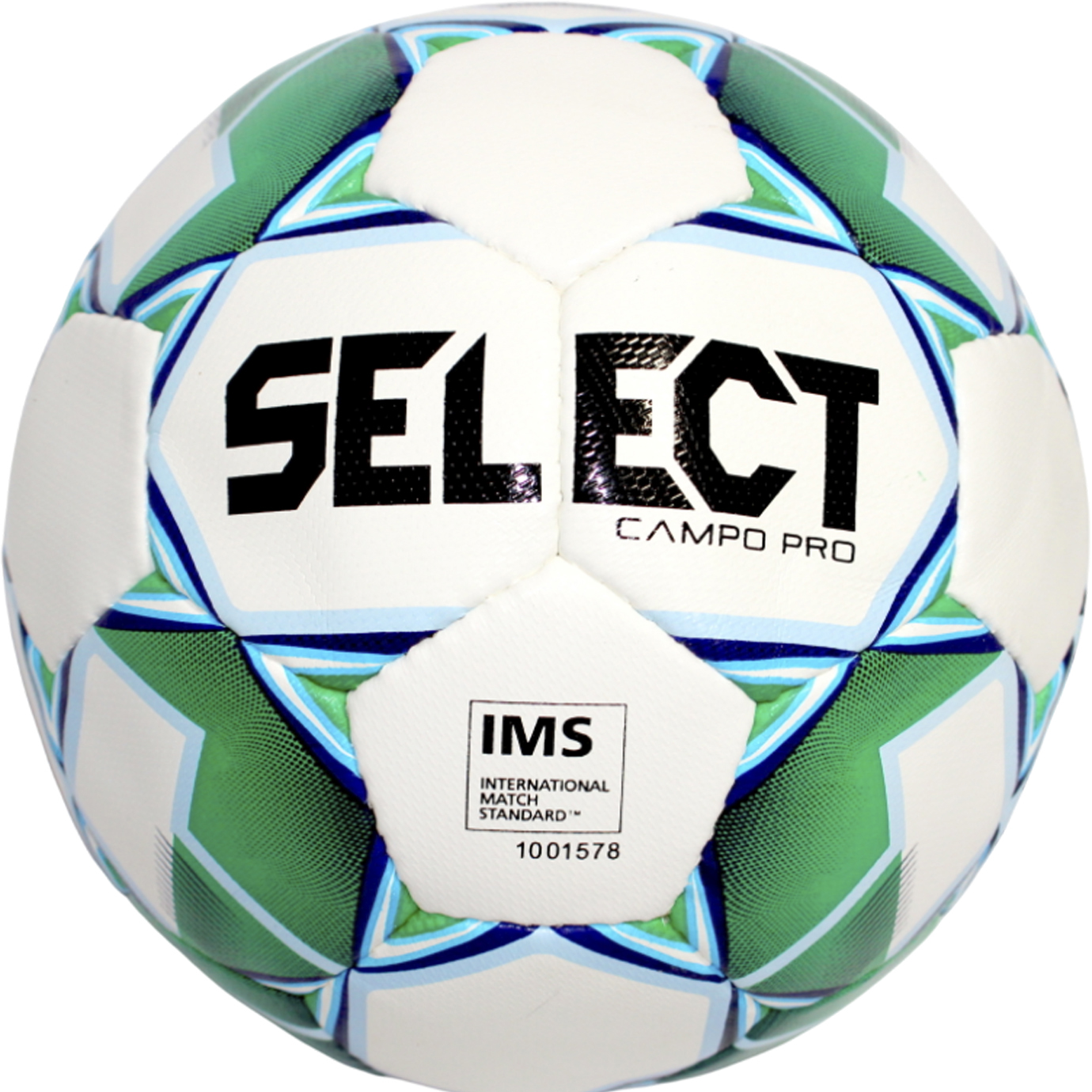 М'яч футбольний «Select Campo Pro IMS» розмір 5,біло-зелений