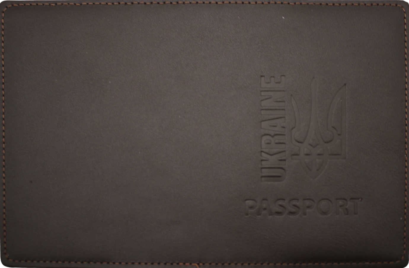 Обкладинка Passport Ukraine Тризуб шкіра шокол. тиснення