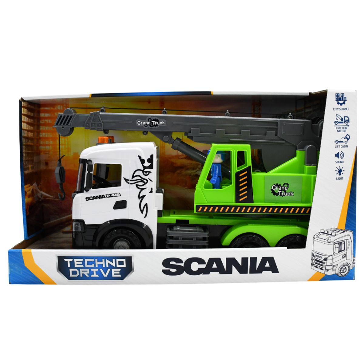 Автомодель «Technodriver» SCANIA АВТОКРАН (світло, звук)