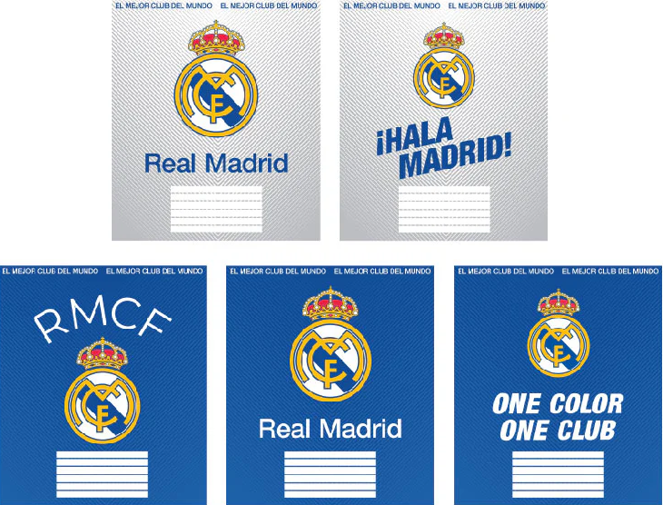 Зошит 12 аркушів лінія софт тач + УФ лак Real Madrid
