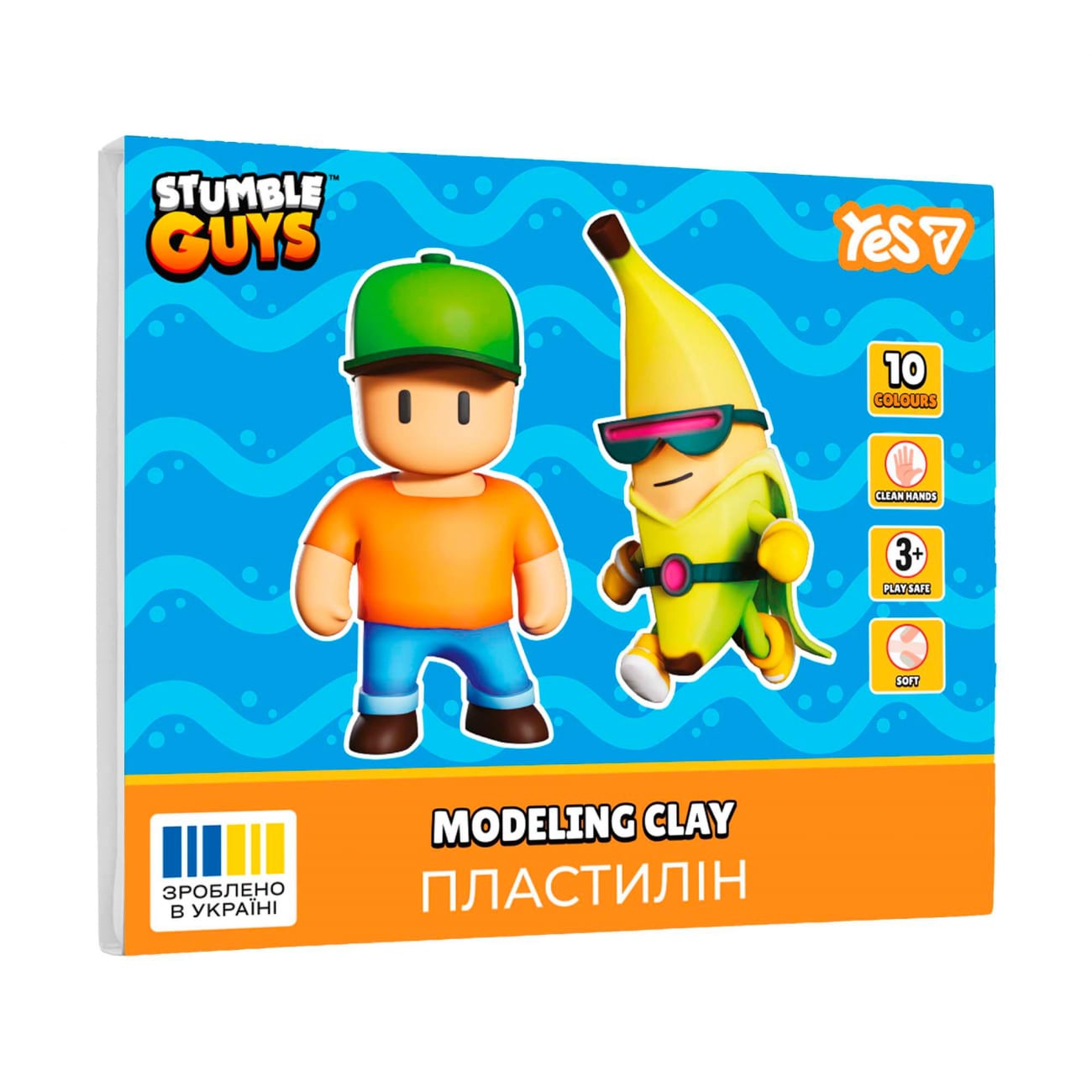 Пластилін Stumble Guys 10 кольорів 200гр