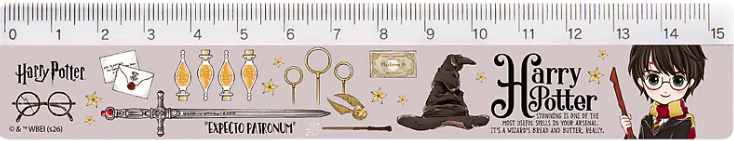 Лінійка пластикова 15см Harry Potter