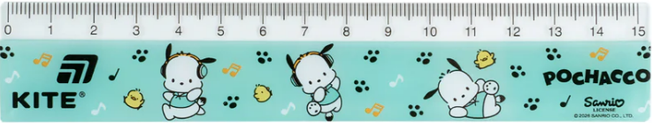 Лінійка пластикова 15см Pochacco