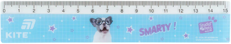 Лінійка пластикова 15см Studio Pets