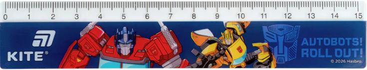 Лінійка пластикова 15см Transformers