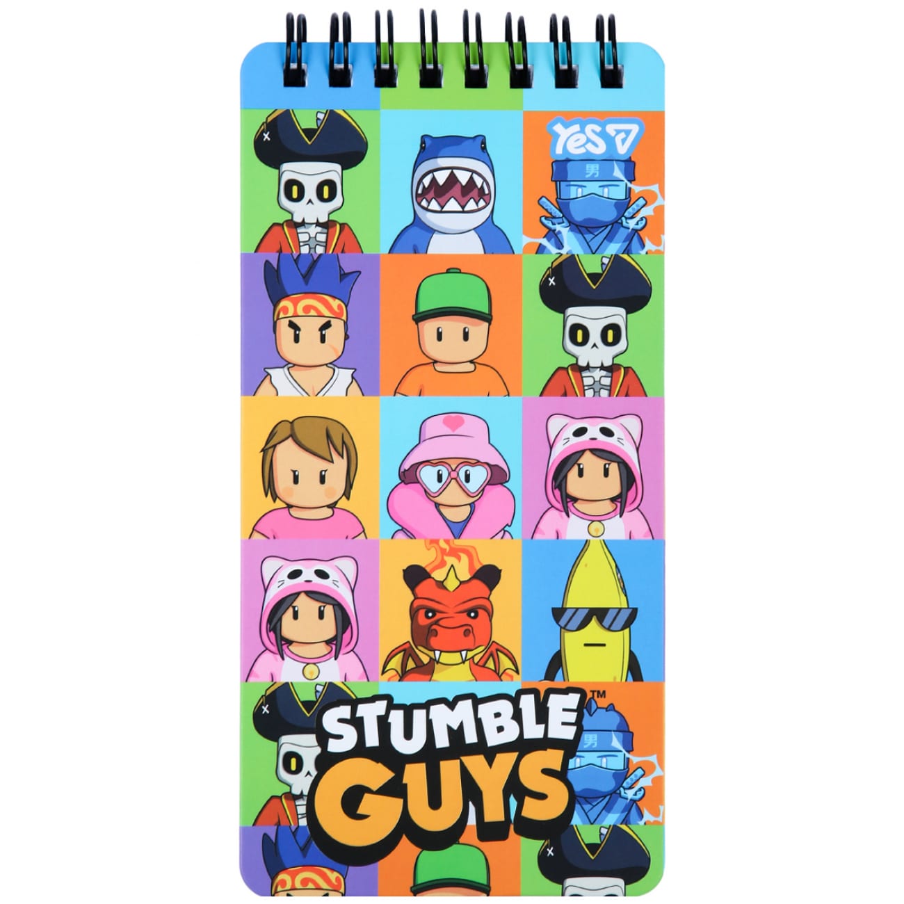 Блокнот пруж. подв. 80×160мм 60 аркушів клітинка «Stumble Guys Heroes»