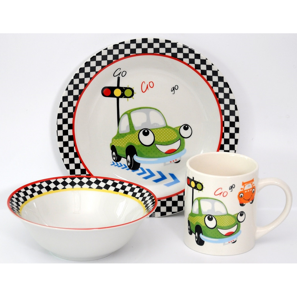 Сервіз дитячий керам 3 предмети «Limited Edition Funny Car»