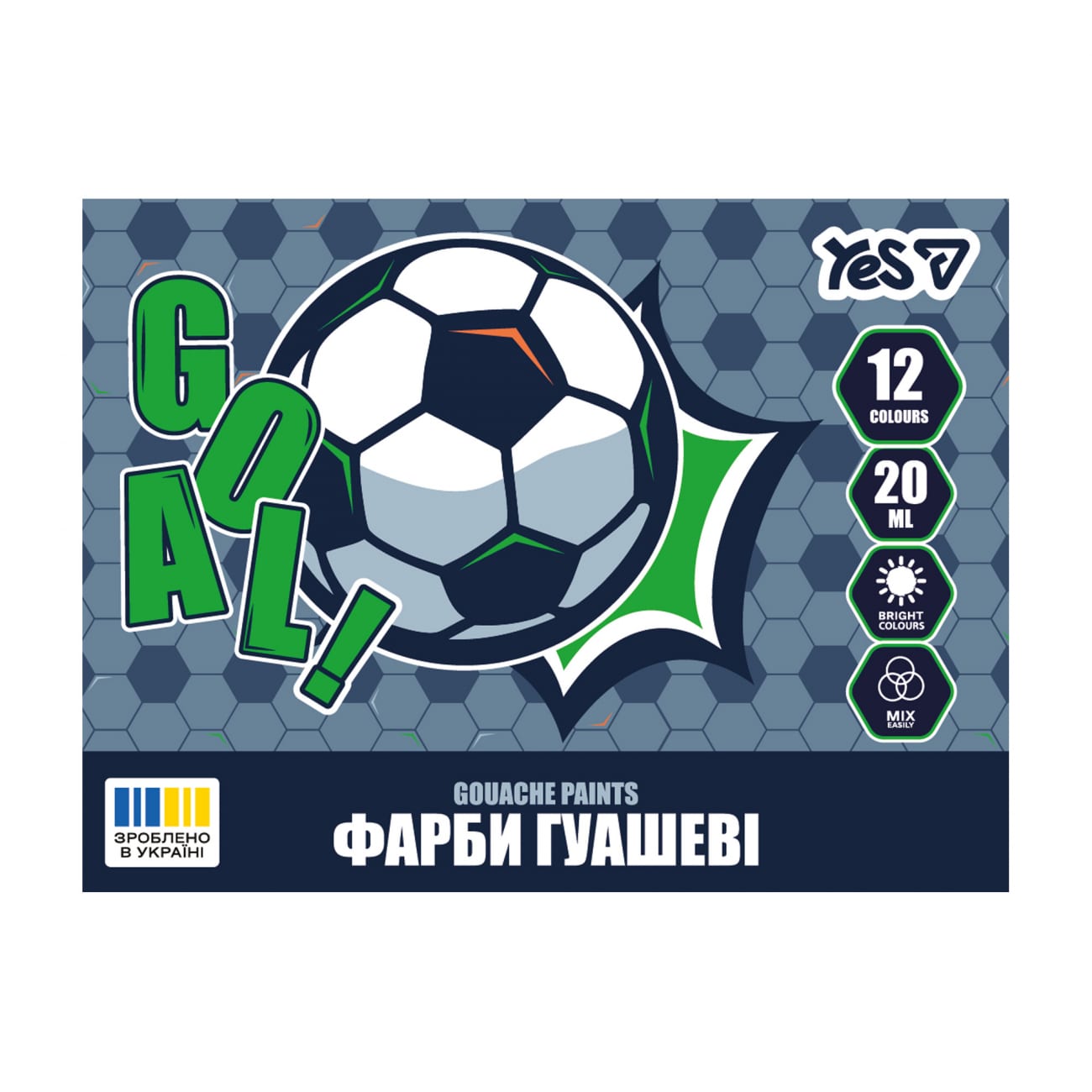 Гуаш Football 12 кольорів 20мл
