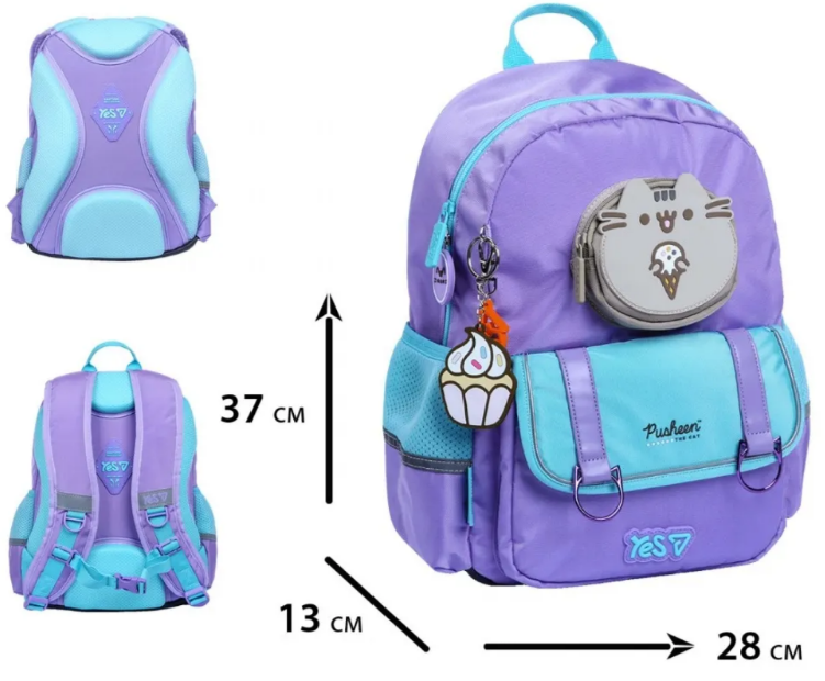 Рюкзак S-104S Pusheen Summer 1 відділення, 3 кишені