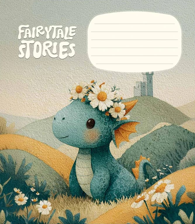 Зошит 12 аркушів клітинка «Fairytale Stories» ВД-лак