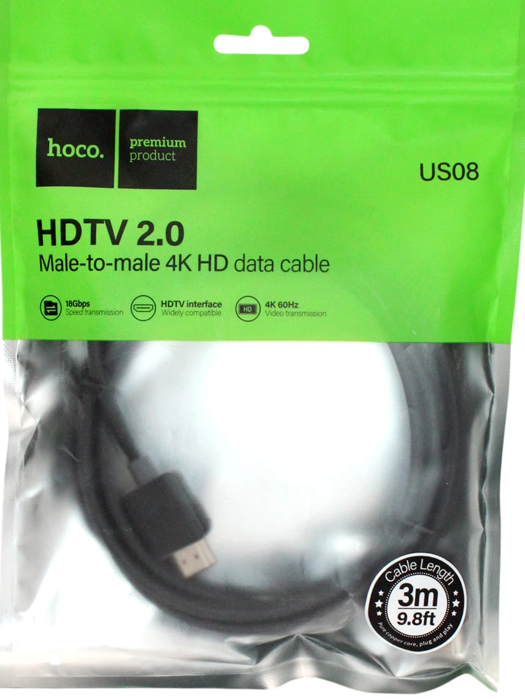 Кабель HDMI > HDMI 3м black