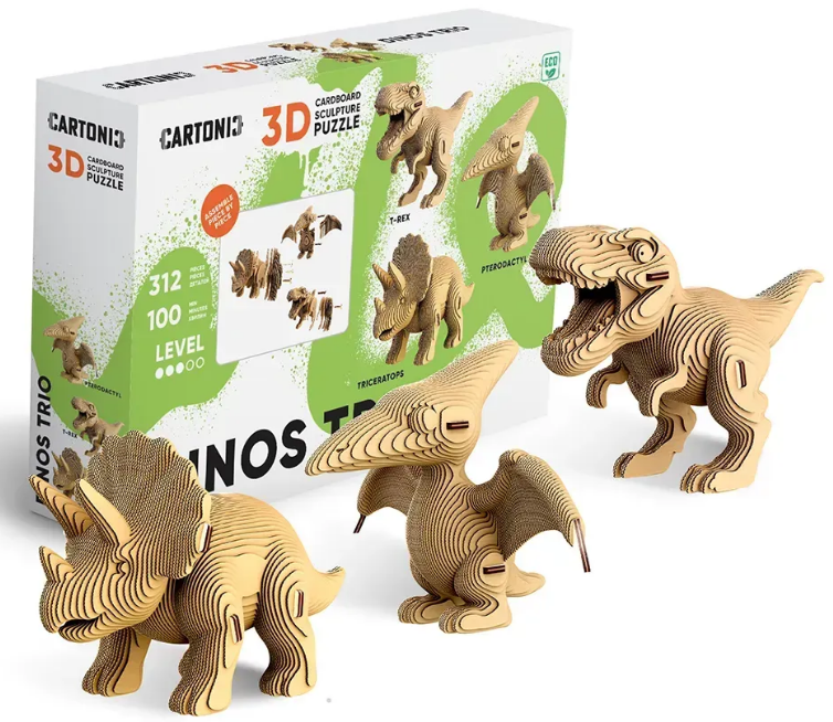 Пазли 3D «Cartonic» Dinos Trio