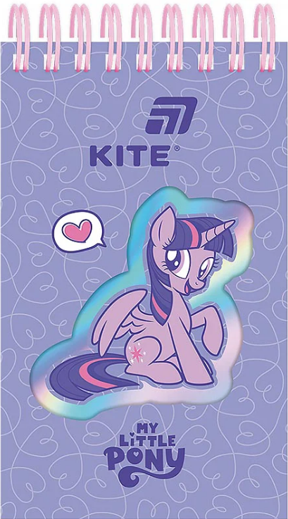 Блокнот пруж. А6 80 аркушів лінія картонний обкладинка вирубка «My Little Pony»