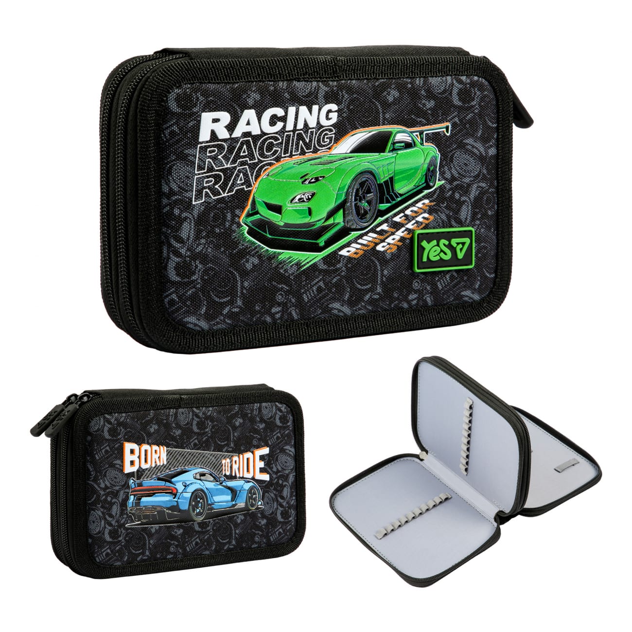 Пенал «Yes» Racing Life твердий, подвійн. /Р-26