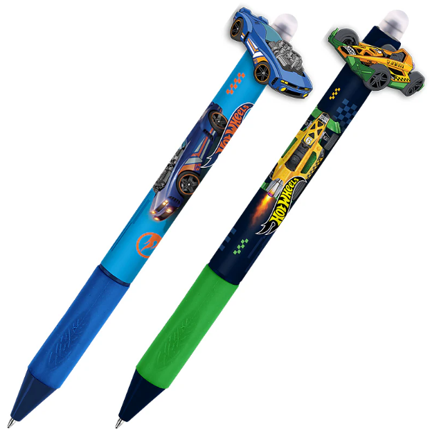 Ручка автоматична кулькова Hot Wheels з фігуркою, синя