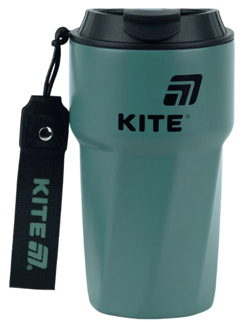 Термочашка металева 0,45л «Kite» зелена