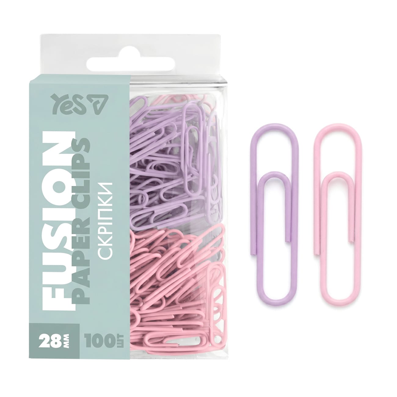 Скріпки «Yes» Fusion 28мм (100шт)