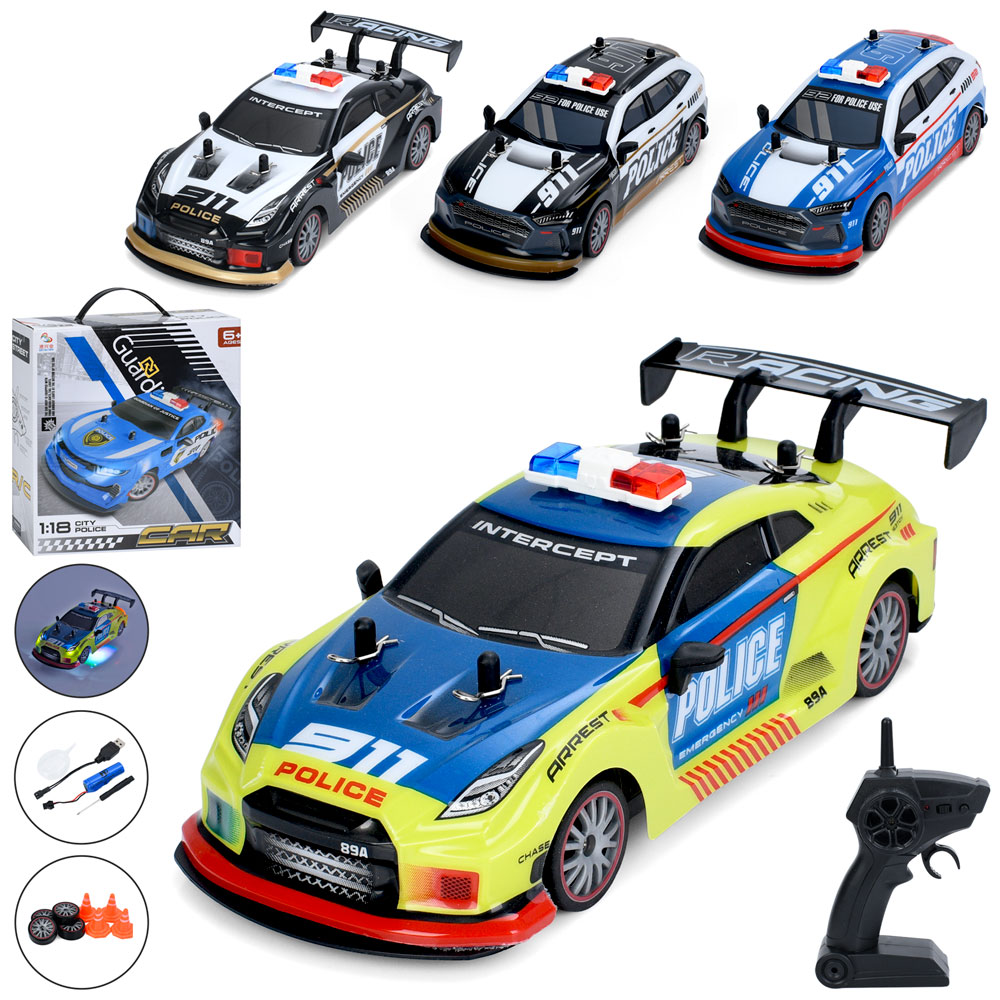 Машина RK (1:18) 23см, 1:18,4G, дрифт, дод. колеса, корпус не б'ється, пара/дим
