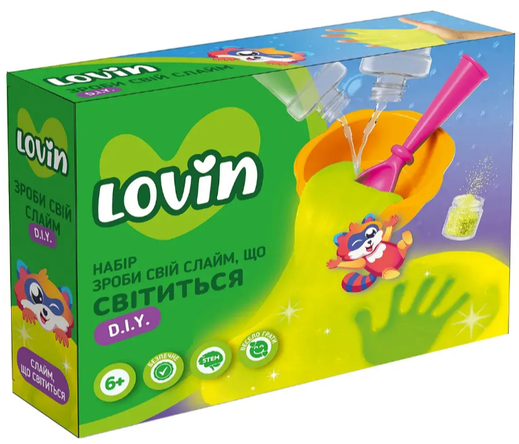Набір «Lovin» Зроби Свій Слайм, що світиться