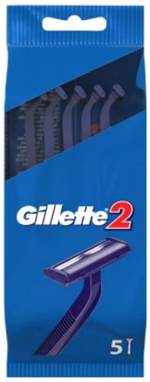 Бритва одноразова Gillette2″ 5 шт