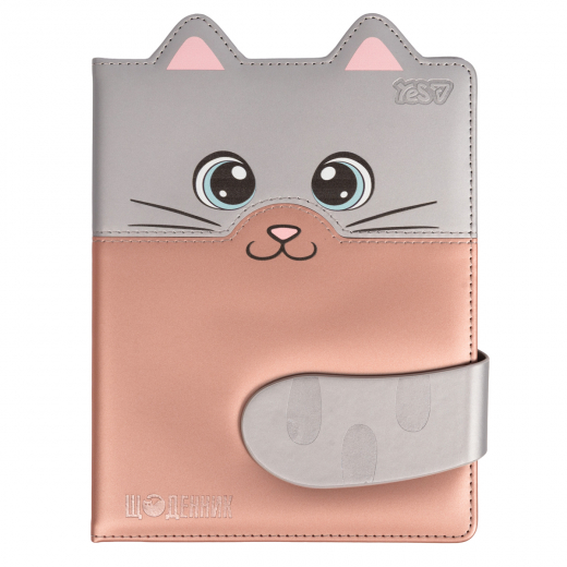 Щоденник шкільний А5 тв. обкл PU Cat Tail 40 аркушів