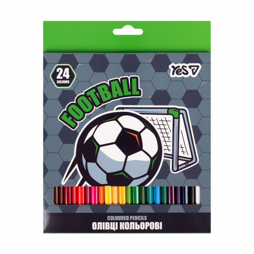 Олівці кольорові 24 кольори «Yes» Football