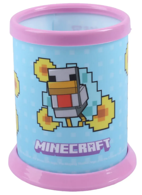 Стакан для ручок «Minecraft. Spring» розбірний, рожевий