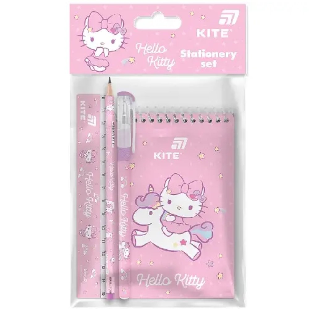 Набір канцтоварів 4 предмети Hello Kitty