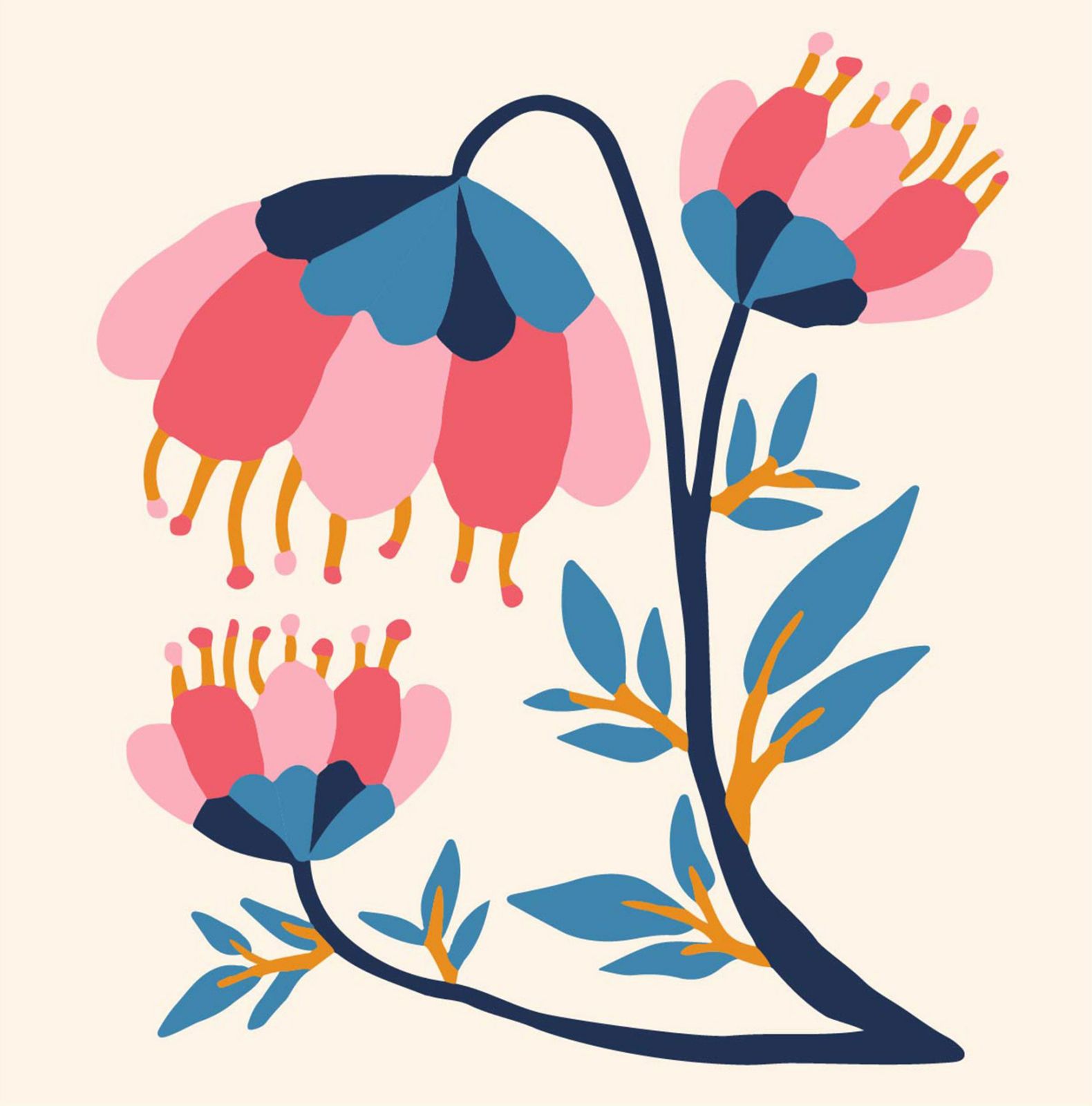 Набір для килимової вишивки «Рожеві Дзвіночки» 25×25см