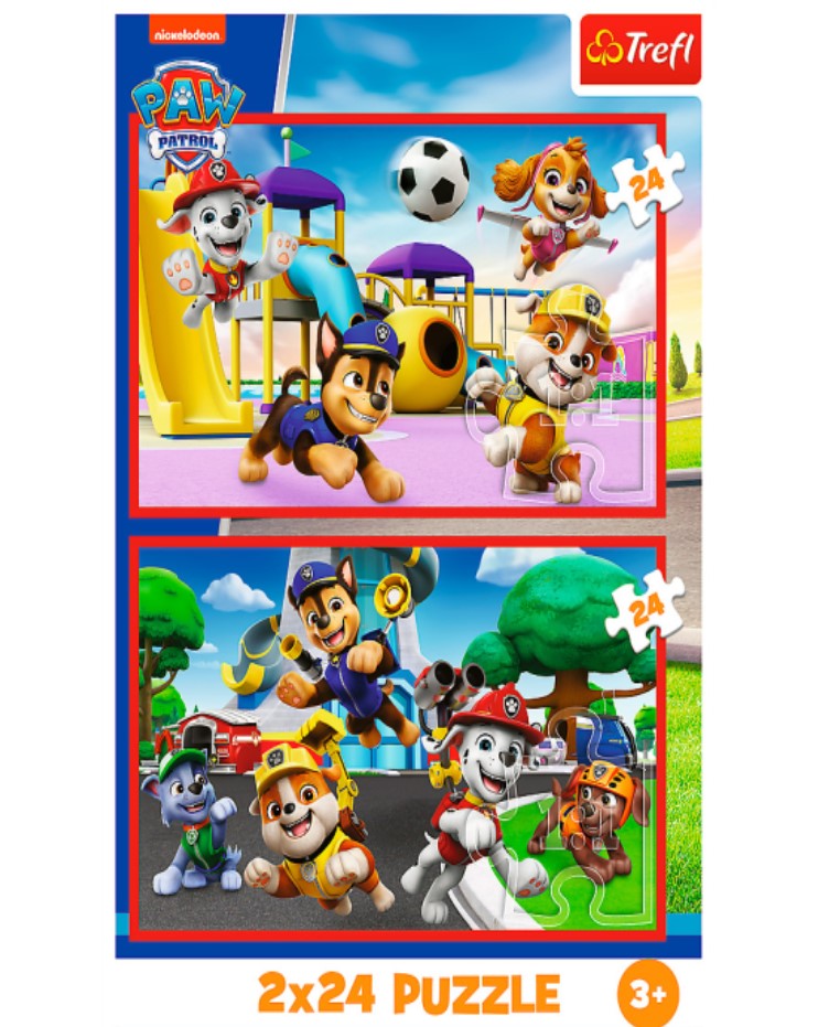 Пазли Trefl 2×24 елементи Viacom PAW Patrol Веселий день песиків