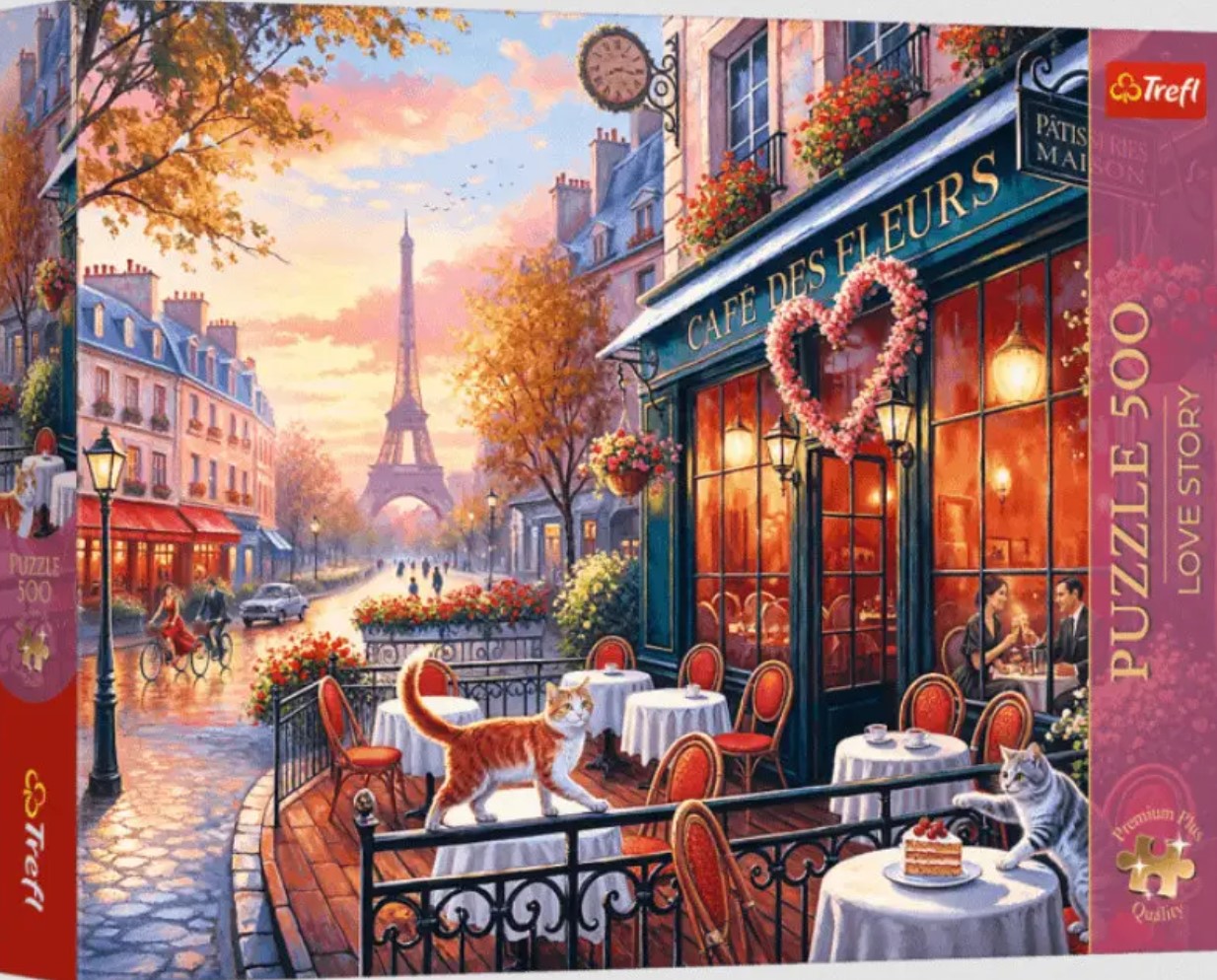 Пазли Trefl 500 елементів Premium Plus Love Story: Кохання в Парижі