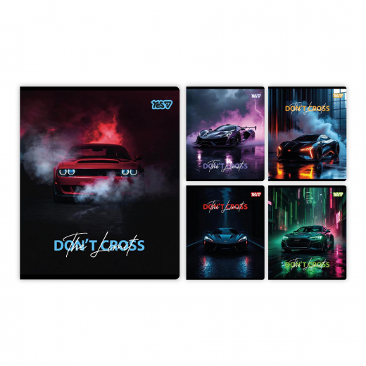 Зошит А5 12 аркушів лінія Neon+soft touch Don't cross