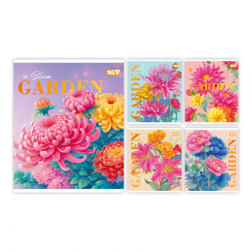 Зошит А5 24 аркуші лінія Neon+soft touch Garden