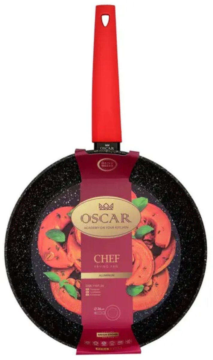 Сковорідка алюмінієва антиприг. покриття «Oscar Chef» 26см /n
