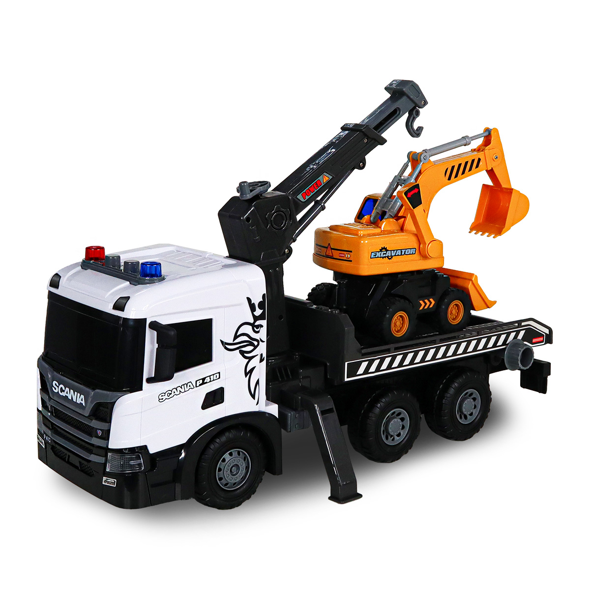 Ігровий набір «Technodriver» SCANIA Автокран з екскаватором (світло, звук)